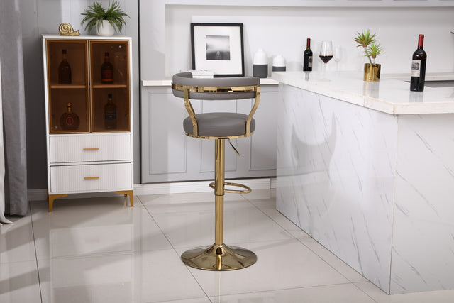 Bar Stools with Back and Footrest Counter Height Dining Chairs (1PCS/CTN)