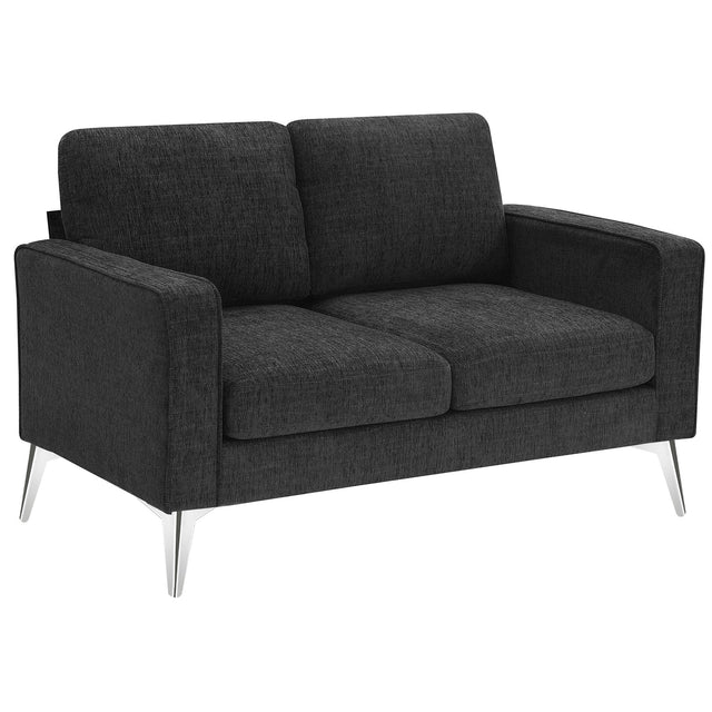 [VIDEO provided] [New]Modern 3-Piece Sofa Sets with Sturdy Metal Legs,Linen Upholstered Couches Sets Including 3-Seat Sofa, Loveseat and Single Chair for Living Room Furniture Set (1+2+3 Seat)