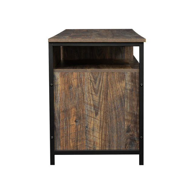 TV Stand ,Modern Wood Universal Media Console with Metal Legs, Home Living Room Furniture Entertainment Center, espresso