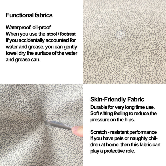 [Video] Welike Waterproof, oil-proof, scratch-proof 25"W Modern design hollow storage ottoman, upholstery, coffee table, two small footstools, easy storage and wide use