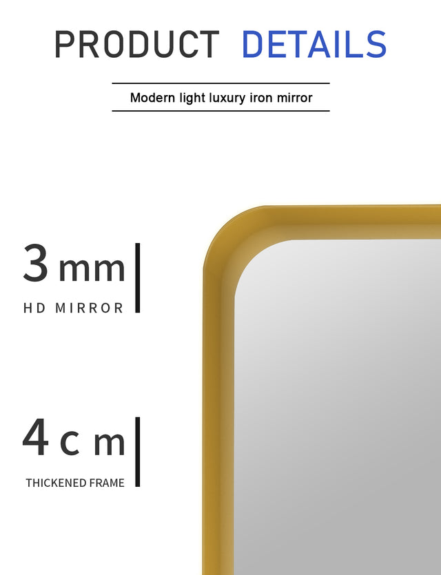 Metal Rectangles Wall Mirror