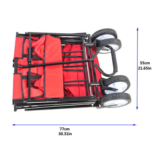 Garden Shopping Beach Cart folding wagon（red）