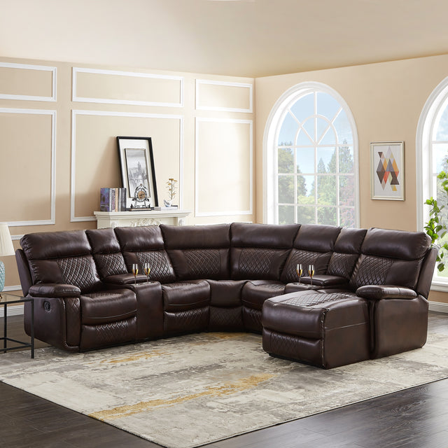 SECTIONAL MOTION SOFA BRWON(W223S00524)