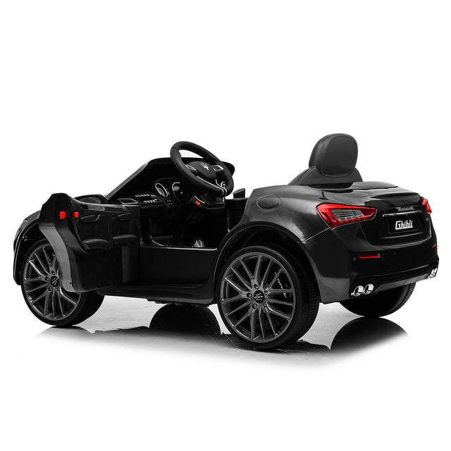 2V Kids Ride On Car, Electric Vehicle with Remote Control, MP3, USB, Music, Horn, LED Lights, Openable Doors, Black