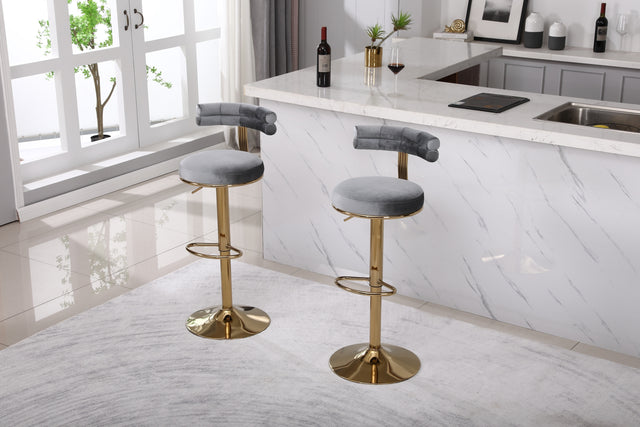 Bar Stools with Back and Footrest Counter Height Dining Chairs (2PCS/CTN)