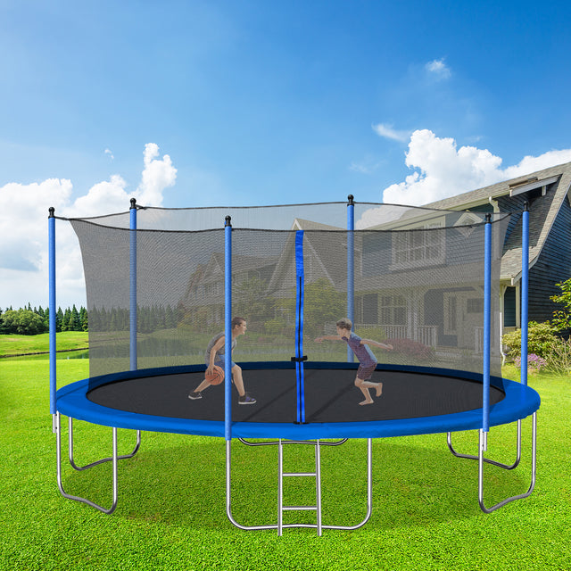 14FT TRAMPOLINE (STEEL TUBE,LADDER)