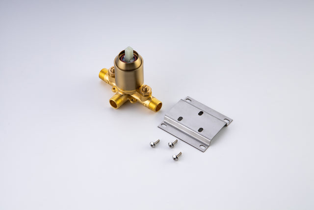 Shower Faucet Set, Wall Mount Round hower System Mixer Set, 10 Inch Rain Shower Head , Solid Brass, Rough-in Valve Included