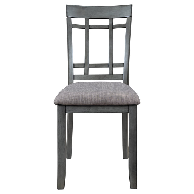 TOPMAX 6 Piece Wooden Dining Table set, Kitchen Table set with 4 Chairs and Bench, Farmhouse Rustic Style, Antique Graywash