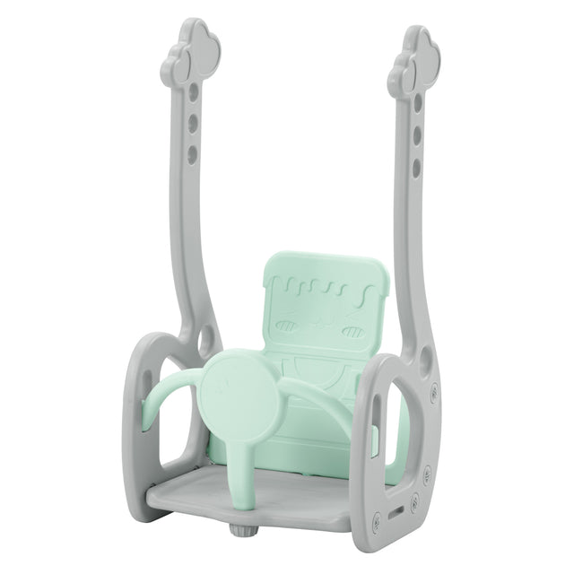 Toddler Slide and Swing Set 3 in 1, Kids Playground Climber Swing Playset with Basketball Hoops Freestanding Combination Indoor & Outdoor