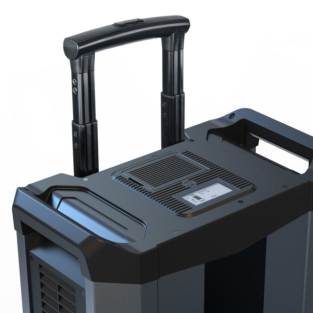 Trolley case, 2515Wh portable power station, for outdoor travel, home backup power, 3×AC120V output, a total of 2000W stable output power, peak power 4000W, LCD display, 3×DC5V/3A USB, 3×DC12V/10A out