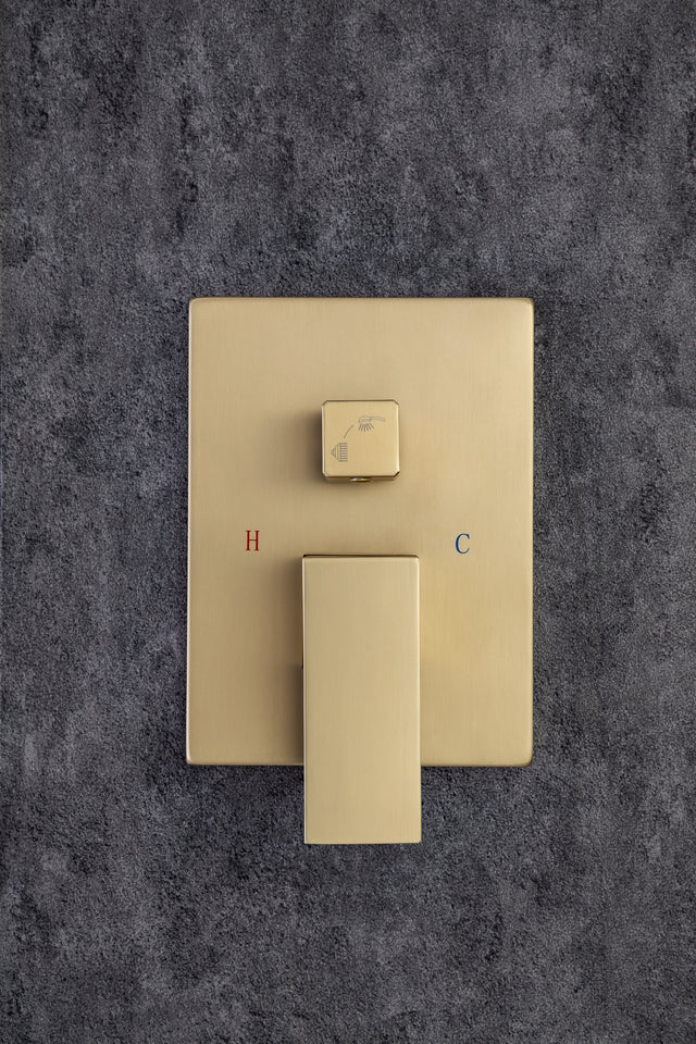 Shower Faucet Set Shower System with 12 Inch Rain Shower Head and Handheld, Bathroom Shower Combo Set Wall Mounted System Rough-in Valve Body and Trim Included.