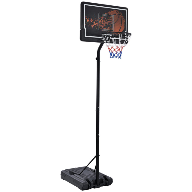 Portable Basketball Hoop & Goal, Outdoor Basketball System with 8.5-10ft Height Adjustment in 35'' Backboard for Youth