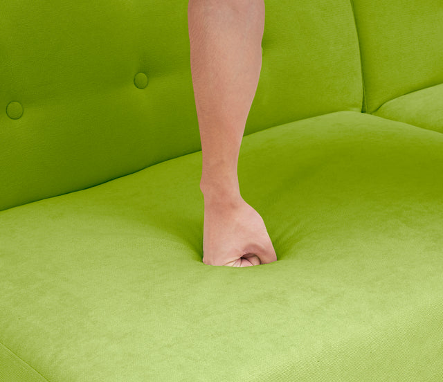 ETA 2022-02-21Cotton living room sofa. Rose metal feet convertible bed folds