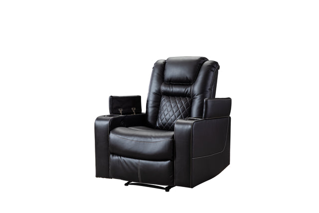 New Design PU Material With Cup Hold Storage USB Recliner