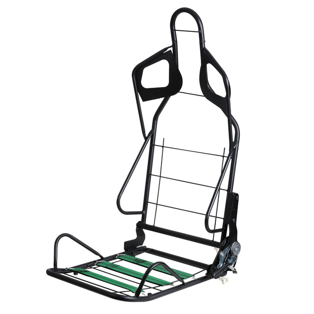 2-Piece Ergonomic Racing Seats with Adjustable Double Slides,PVC Racing Simulator Game Seats,Black