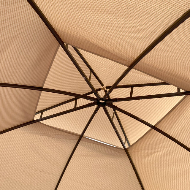 10x10 Ft Outdoor Patio Garden Gazebo Canopy, Outdoor Shading, Gazebo Tent With Curtains