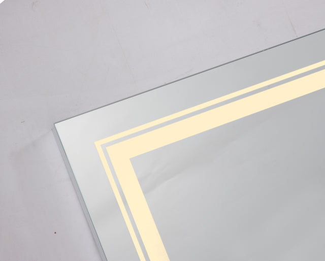 32*24 LED Lighted Bathroom Wall Mounted Mirror with High Lumen+Anti-Fog Separately Control+Dimmer Function