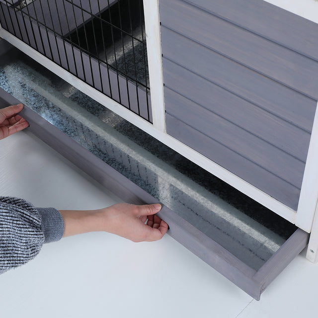 Wood Rabbit Hutch,Guinea Pig House Leak Proof Design