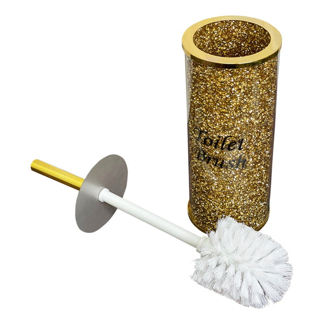 Ambrose Exquisite Glass Toilet Brush Holder in Gift Box (Includes Brush)