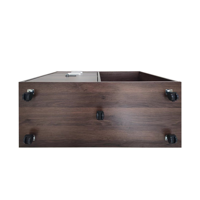 Drawer Wood File Cabinet with coded Lock, Mobile Lateral Filing Cabinet, Printer Stand with Open Storage Shelves for Home Office, Modern Popular wood grain