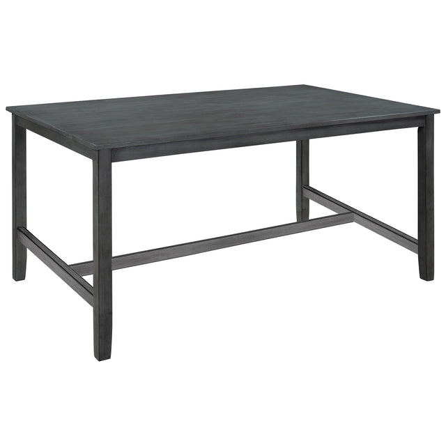 TOPMAX 6 Piece Wooden Dining Table set, Kitchen Table set with 4 Chairs and Bench, Farmhouse Rustic Style, Antique Graywash