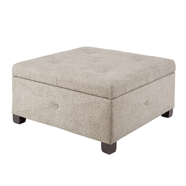 Aspen Button Tufted Storage Ottoman