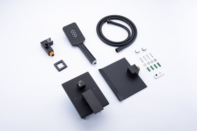 Waterfall Tub Faucet Wall Mount Roman Tub Filler Chrome Single Handle Brass Bathroom Bathtub Faucet with Hand Shower