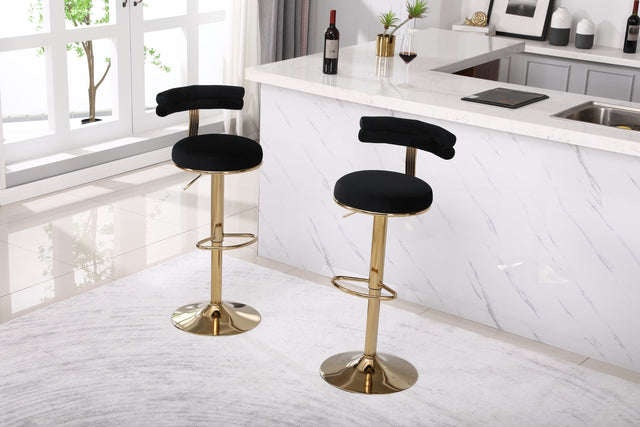 Bar Stools with Back and Footrest Counter Height Dining Chairs (2PCS/CTN)