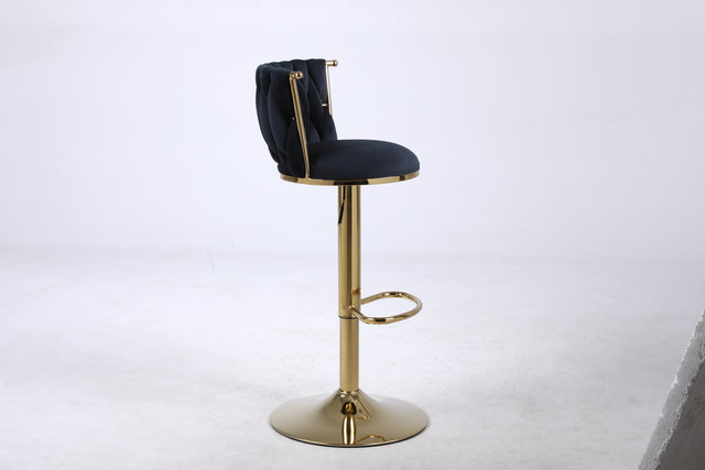 Bar Stools with Back and Footrest Counter Height Dining Chairs (2PCS/CTN)
