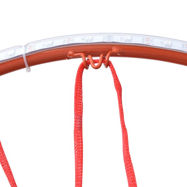 Portable Basketball Hoop Basketball System 4.76-10ft Height Adjustable for Youth Adults LED Basketball Hoop Lights, Colorful lights, Waterproof，Super Bright to Play at Night Outdoors,Good Gift for Kid