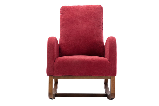 COOLMORE  living  room Comfortable  rocking chair  living room chair  Red