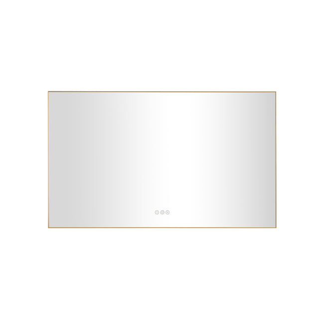 Super Bright Led Bathroom Mirror with Lights, Metal Frame Mirror Wall Mounted Lighted Vanity Mirrors for Wall, Anti Fog Dimmable Led Mirror for Makeup, Horizontal/Verti