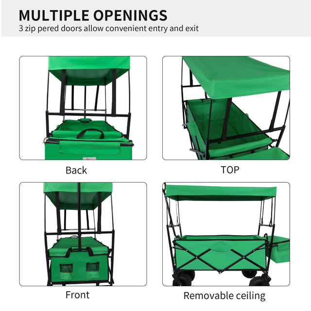 Outdoor Garden Park Utility kids wagon portable beach trolley cart camping foldable folding wagon