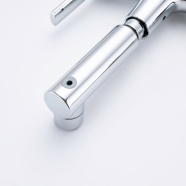 Single Hole Bathroom Faucet with Pull Out Sprayer, Dual Spray Modes, Solid Brass Polished Chrome Bathroom Faucet for Sink, Modern One Handle Bath Vanity Faucet with Face Basin Mixer Tap\\nVisit the YI