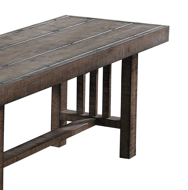 Rustic Design 1pc Bench Distressed Light Brown Finish Wooden Dining Furniture