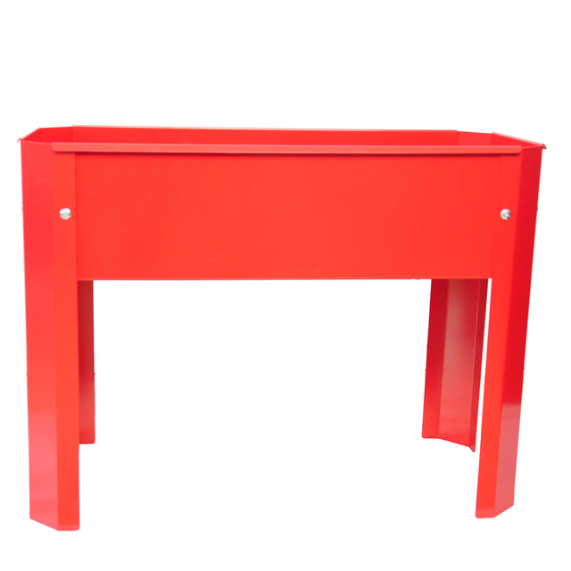 Elevated garden bed.metal elevated outdoor flowerpot box.suitable for backyard and terrace.large flowerpot.suitable for vegetable and flower Red x 2