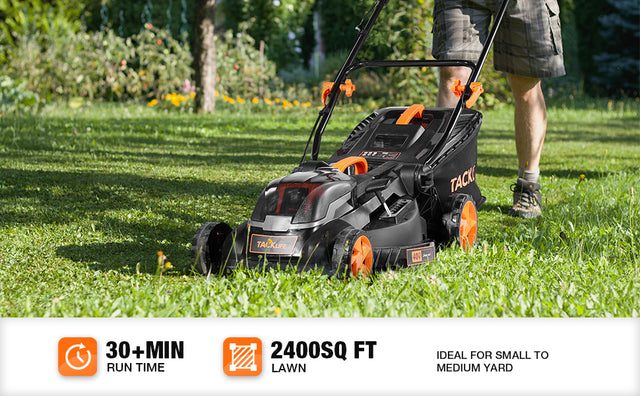 TACKLIFE 16-Inch 40V MAX(36V) Brushless Lawn Mower, 4.0AH Battery, 6 Mowing Heights