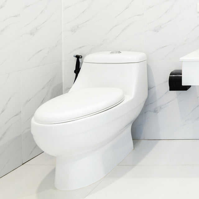 Miibox Removable Elongated Bowl White Toilet Seat, with Nonslip Grip-Tight Never Loosen Bumpers Prevent Shifting, No Slamming Slow and Quiet-Close Seat Cover, Quick Release Hinges for Easy Cleaning