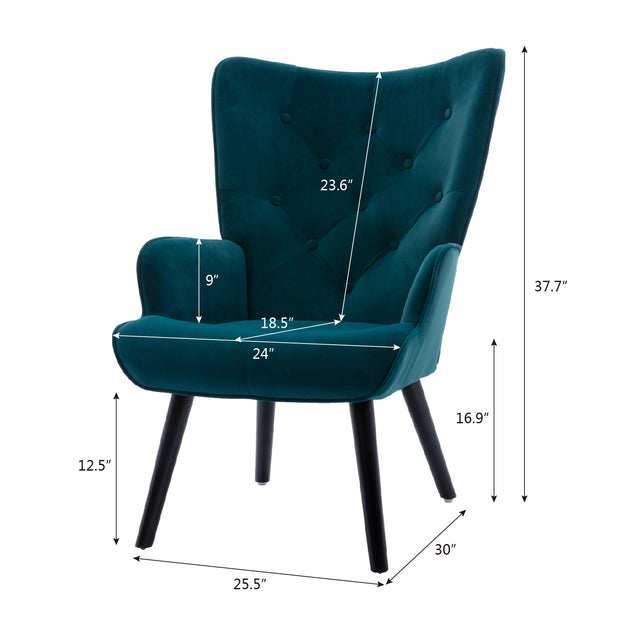 COOLMORE  Accent chair  Living Room/Bed Room, Modern Leisure  Chair  Teal