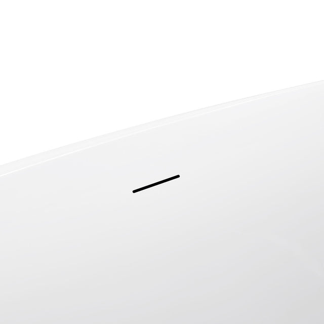 67" 100% Acrylic Freestanding Bathtub，Contemporary Soaking Tub，white Bathtub