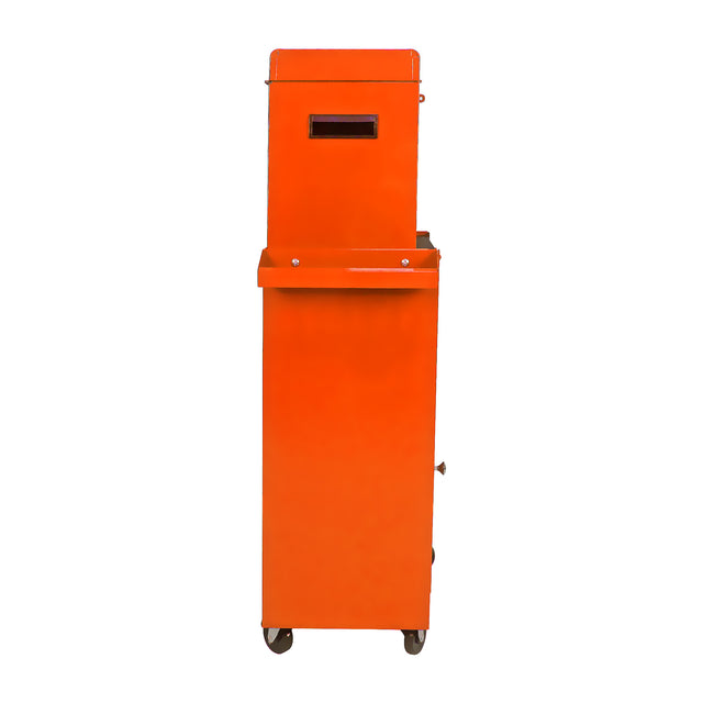 Detachable 5 Drawer Tool Chest with Bottom Cabinet and one Adjustable Shelf--Orange