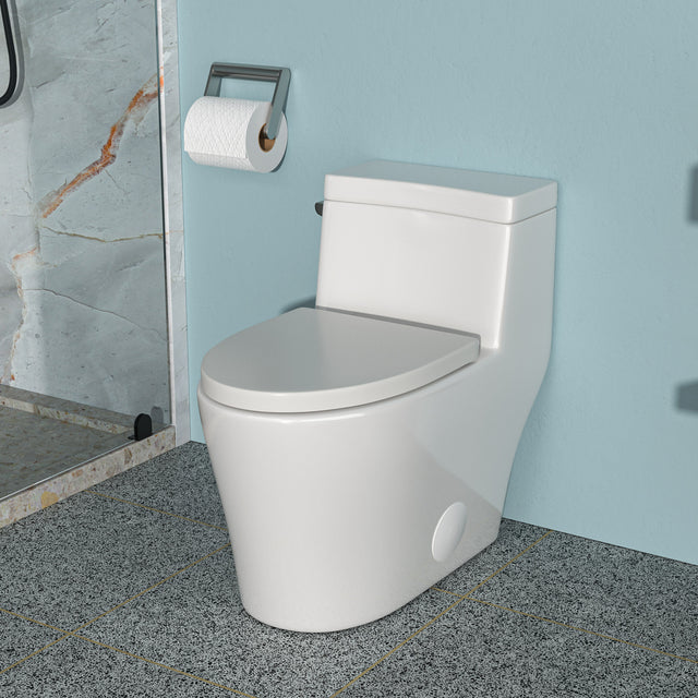 Ceramic One Piece Toilet,Single Flush with Soft Clsoing Seat