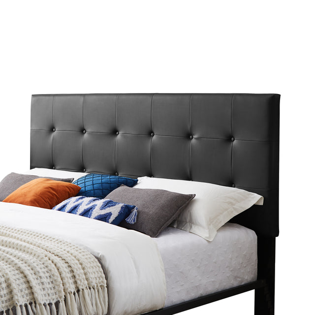 B112 King bed PVC cover haedboard with Sponge interlayer.  Strong iron frame with high temperature paint