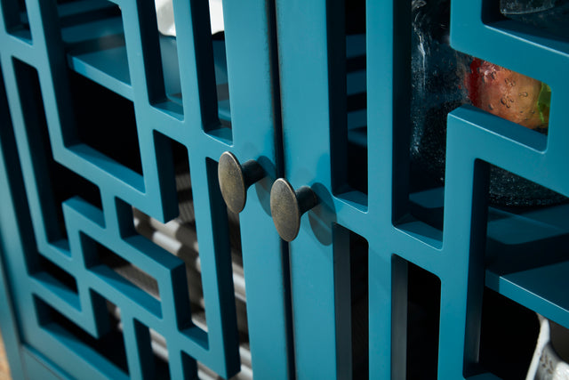 Storage Cabinet, Buffet Sideboard, Dark Teal
