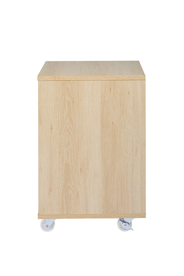 Moline wheel cabinet, 1-Door Stand, Industrial Bedside Table