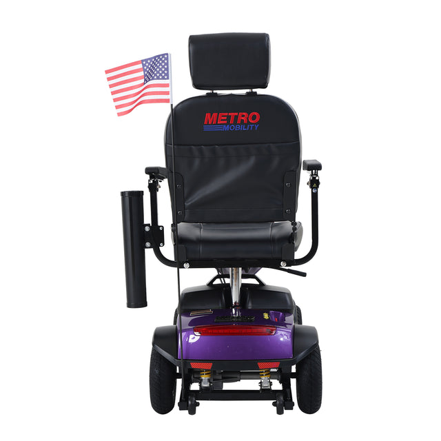 W429S00012 MAX PLUS DARK PURPLE   4 Wheels Outdoor Compact Mobility Scooter with 2pcs*20AH Lead acid Battery, 16 Miles, Cuo Holders & USB charger Port