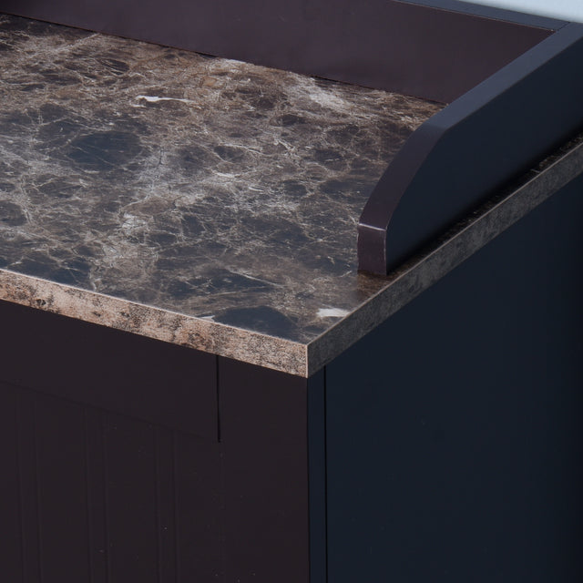 Bathroom Cabinet Wooden Living Room Espresso cabinet with a Door