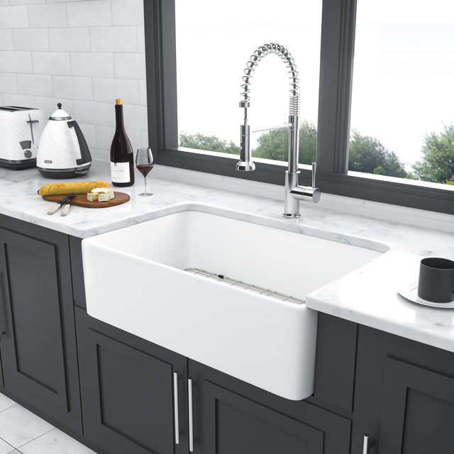 Farmhouse/Apron Front White Ceramic Kitchen Sink
