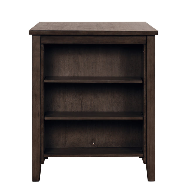 TOPMAX 3 Piece Dining Table with Padded Stools, Table Set with Storage Shelf,Brown