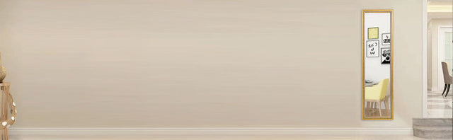 Full Length Mirror Door Mirror Full Body Dressing Mirror Wall Mounted Hanging for Dorm Home, 50"x 14", Gold